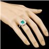 Image 3 : 18K Gold 1.63ct Emerald & 0.98ctw Diamond Ring