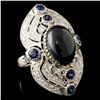 Image 3 : 14K Gold 11.24ct Sapphire & 1.45ctw Diamond Ring