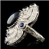 Image 4 : 14K Gold 11.24ct Sapphire & 1.45ctw Diamond Ring