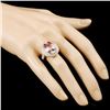 Image 3 : 14K Gold 7.66ct Morganite & 1.11ctw Diamond Ring