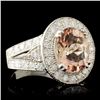 Image 3 : 14K Gold 5.00ct Morganite & 1.40ctw Diamond Ring