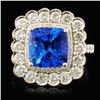 Image 1 : 18K White Gold 4.14ct Tanzanite & 1.41ctw Diamond