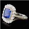 Image 2 : 18K White Gold 4.14ct Tanzanite & 1.41ctw Diamond