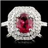 Image 1 : 14K Gold 1.33ct Tourmaline & 0.64ctw Diamond Ring