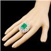Image 3 : 18K Gold 2.19ct Emerald & 4.81ctw Diamond Ring