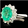 Image 2 : 18K Gold 2.20ct Emerald & 0.89ctw Diamond Ring
