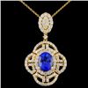 Image 1 : 18K Gold 2.48ct Tanzanite & 1.82ctw Diamond Pendan