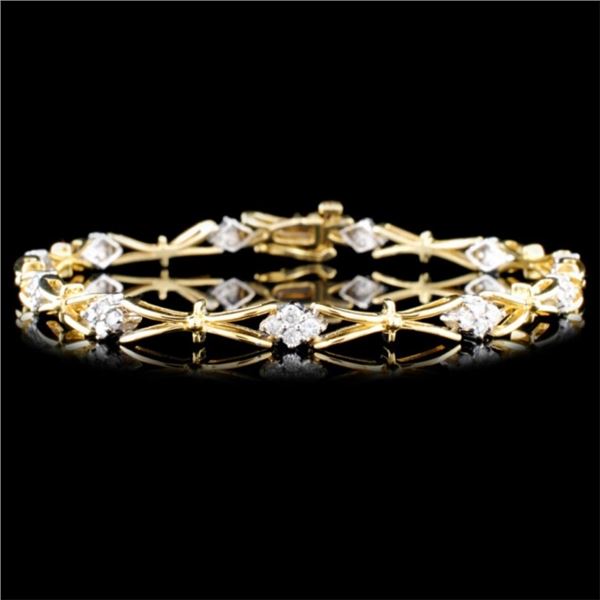 14K Gold 1.00ctw Diamond Bracelet