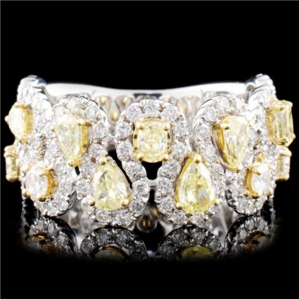 18K Gold 1.48ctw Fancy Diamond Ring