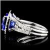 Image 3 : 18K Gold 5.40ct Tanzanite & 1.10ct Diamond Ring