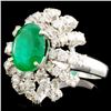 Image 2 : 14K Gold 3.18ct Emerald & 1.76ctw Diamond Ring