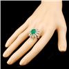 Image 3 : 14K Gold 3.18ct Emerald & 1.76ctw Diamond Ring