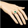 Image 3 : 18K Gold 1.58ct Emerald & 0.83ctw Diamond Ring