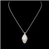 Image 2 : 14K White Gold 0.95ct Diamond Pendant