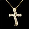 Image 1 : 14K Gold 0.46ctw Diamond Pendant
