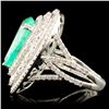 Image 4 : 18K Gold 8.01ct Emerald & 2.85ctw Diamond Ring