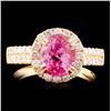 Image 1 : 18K Gold 2.29ct Spinel & 0.76ctw Diamond Ring
