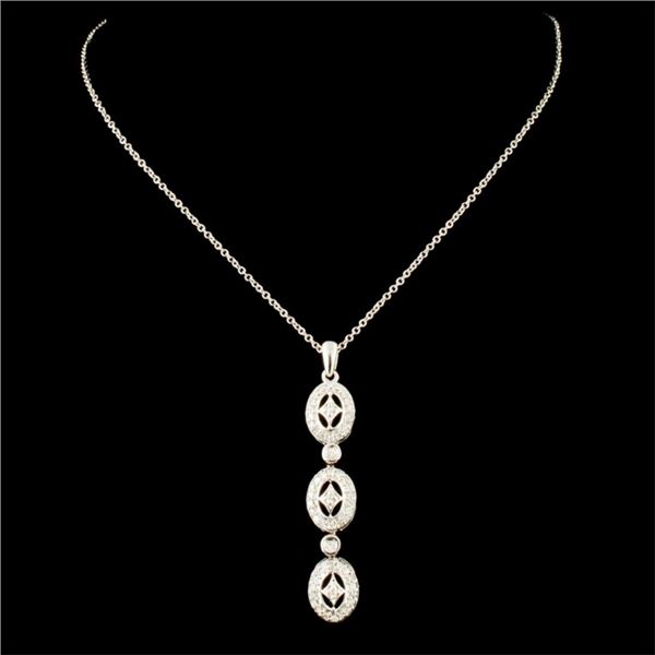 14K Gold 0.73ctw Diamond Pendant