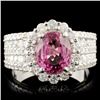 Image 1 : 18K Gold 2.03ct Spinel & 1.11ctw Diamond Ring