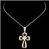 Image 2 : 18K TT Gold 0.47ctw Diamond Pendant