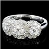 Image 2 : 14K White Gold 1.20ctw Diamond Ring