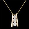 Image 1 : 14K Gold 0.63ctw Diamond Pendant