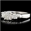 Image 2 : 14K White Gold 0.98ctw Diamond Ring