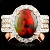 14K Gold 2.27ct Opal & 0.61ctw Diamond Ring