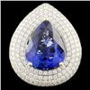 18K Gold 12.77ct Tanzanite & 3.79 Diamond Ring