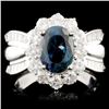 Image 1 : 14K Gold 3.22ct Alexandrite & 1.63ctw Diamond Ring