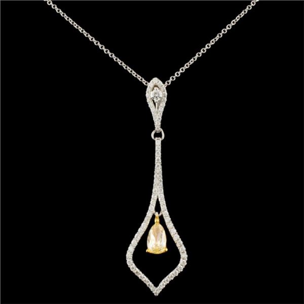 18K White Gold 0.90ct Diamond Pendant