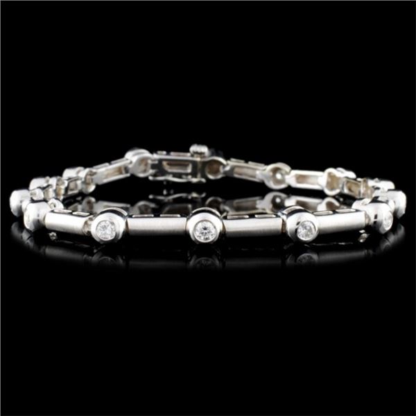 14K White Gold 1.62ct Diamond Bracelet