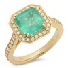 Image 1 : 14K Gold 3.00ct Emerald & 0.50ct Diamond Ring