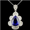 18K Gold 12.07ct Tanzanite & 2.56ctw Diamond Penda