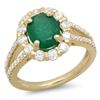 14K Gold 1.50ct Emerald & 1.00ct Diamond Ring