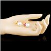 Image 2 : 18K Gold 12.50MM Pearl & 0.35ctw Diamond Earrings