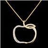 14K Gold 0.18ctw Diamond Pendant