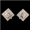Image 1 : 14K Yellow Gold 0.80ctw Diamond Earrings