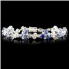 14K Gold 6.70ct Sapphire & 1.65ctw Diamond Bracele