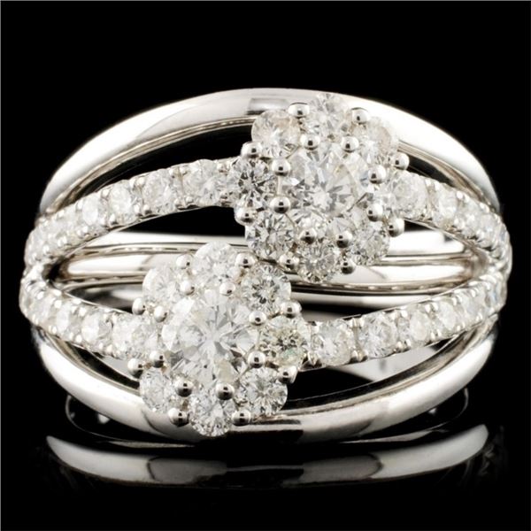 14K White Gold 1.48ctw Diamond Ring