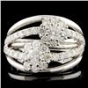 Image 1 : 14K White Gold 1.48ctw Diamond Ring