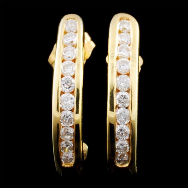 14K Gold 0.53ctw Diamond Earrings
