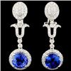 Image 1 : 18K Gold 7.02ct Tanzanite & 2.03ct Diamond Earring