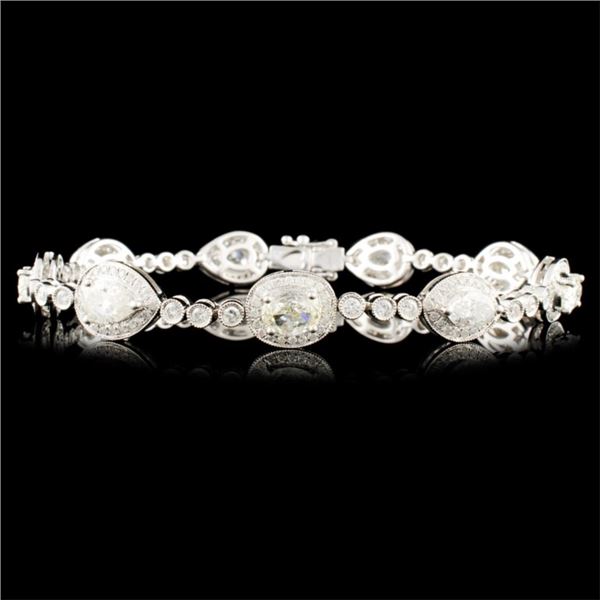 18K White Gold 6.44ctw Diamond Bracelet