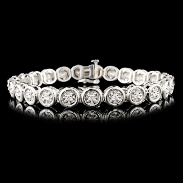 14K White Gold 0.56ct Diamond Bracelet