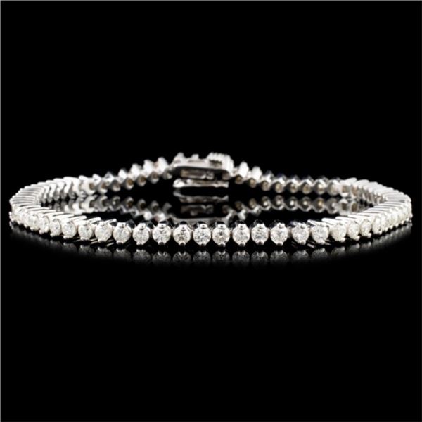 14K White Gold 3.00ct Diamond Bracelet