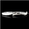 Image 1 : 14K White Gold 0.39ctw Diamond Bangle