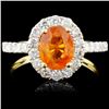Image 1 : 18K Gold 1.44ct Sapphire & 0.73ct Diamond Ring