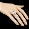 Image 3 : 14K Gold 6.45ct Morganite & 2.70ctw Diamond Ring
