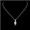 Image 2 : 14K Gold 0.27ctw Diamond Pendant